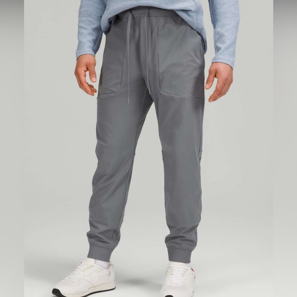 Lululemon ABC Jogger Pant Men L Stretch Warpstream Performance 5AJNT Gray Flaw - Picture 1 of 16